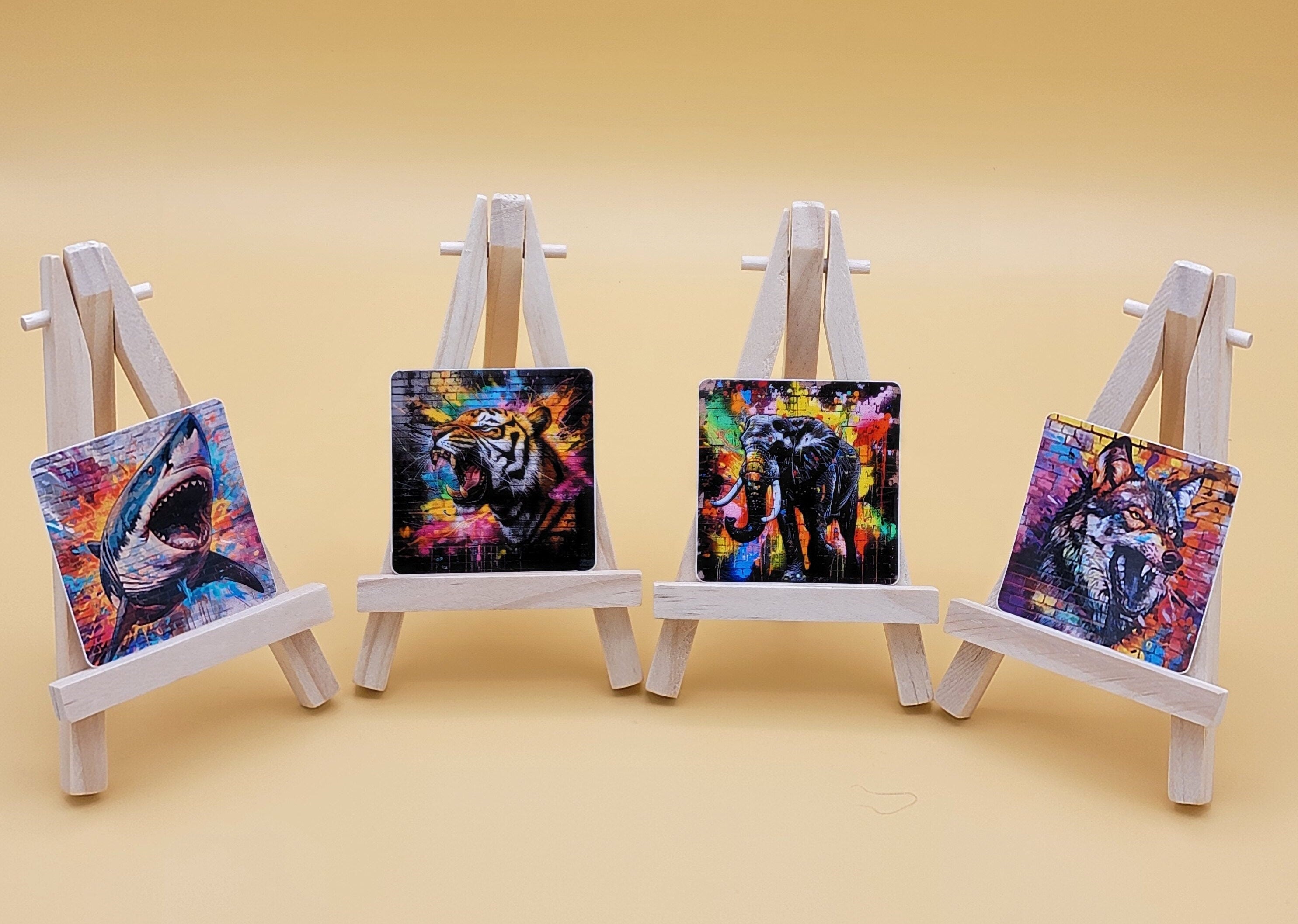 Graffiti Urban Animal Sticker Set (Set of 4)