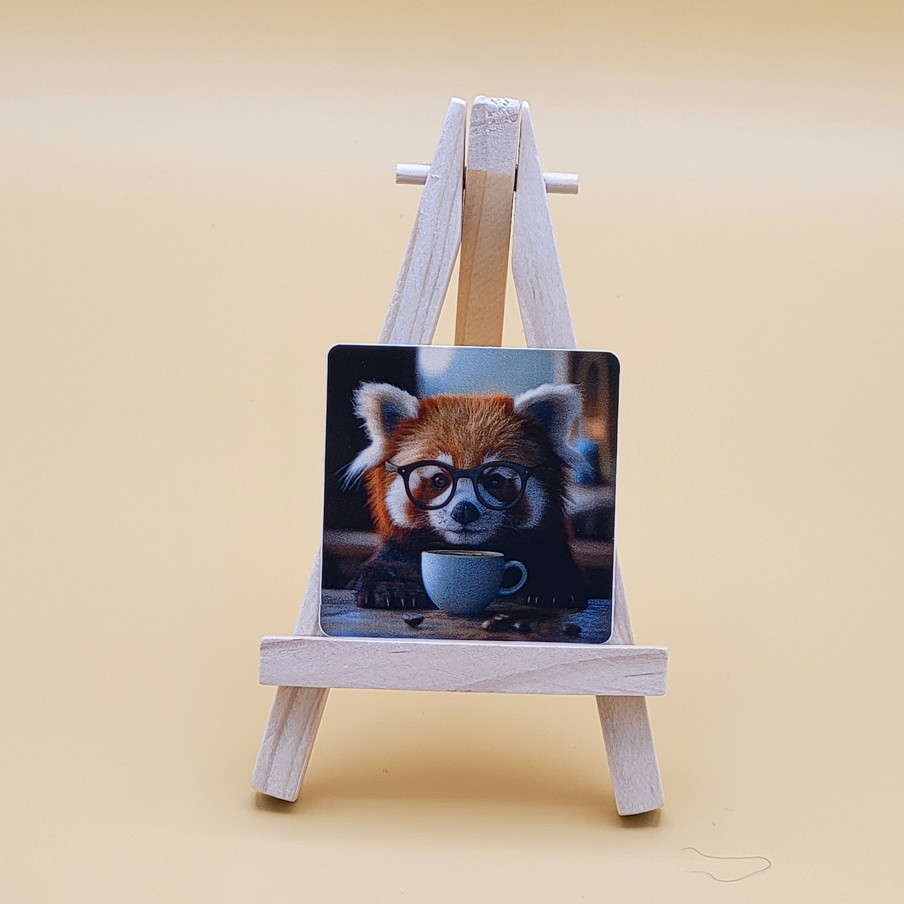 Hipster Coffee Animal Sticker Set (Set of 4)