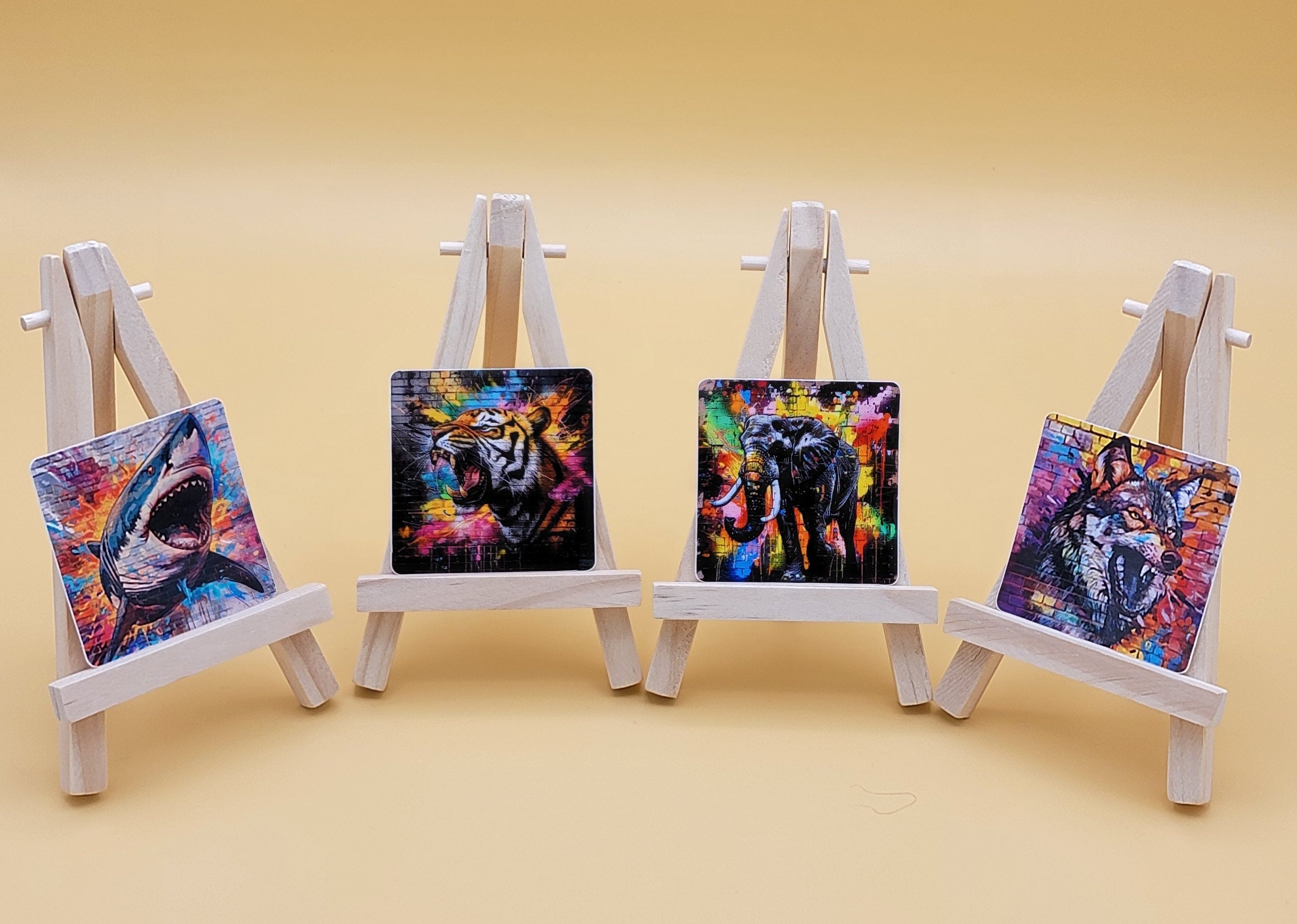 Graffiti Urban Animal Sticker Set (Set of 4)