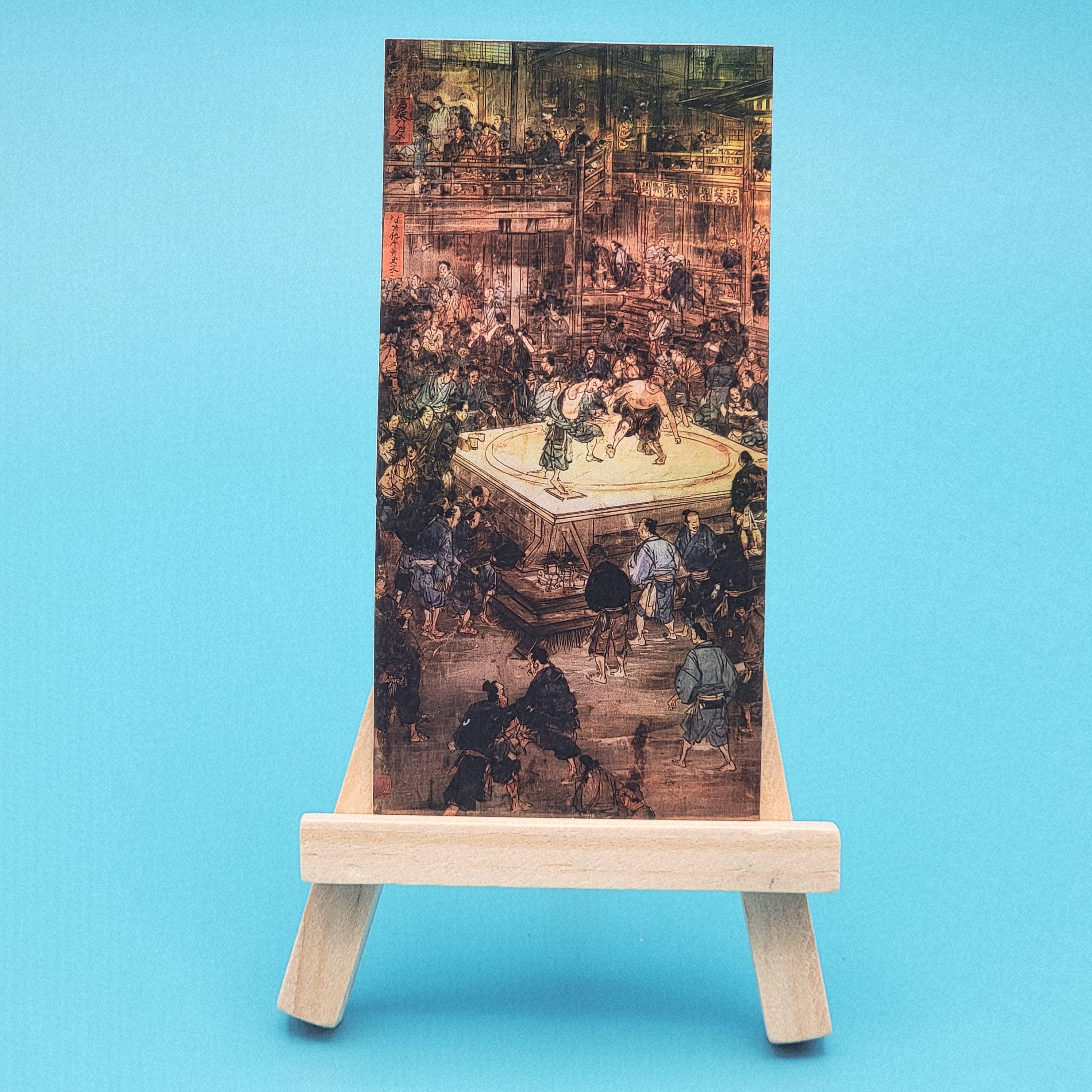 Holographic Edo Japan Sticker Set: Woodblock Art, Laptop Decals (4"x2")