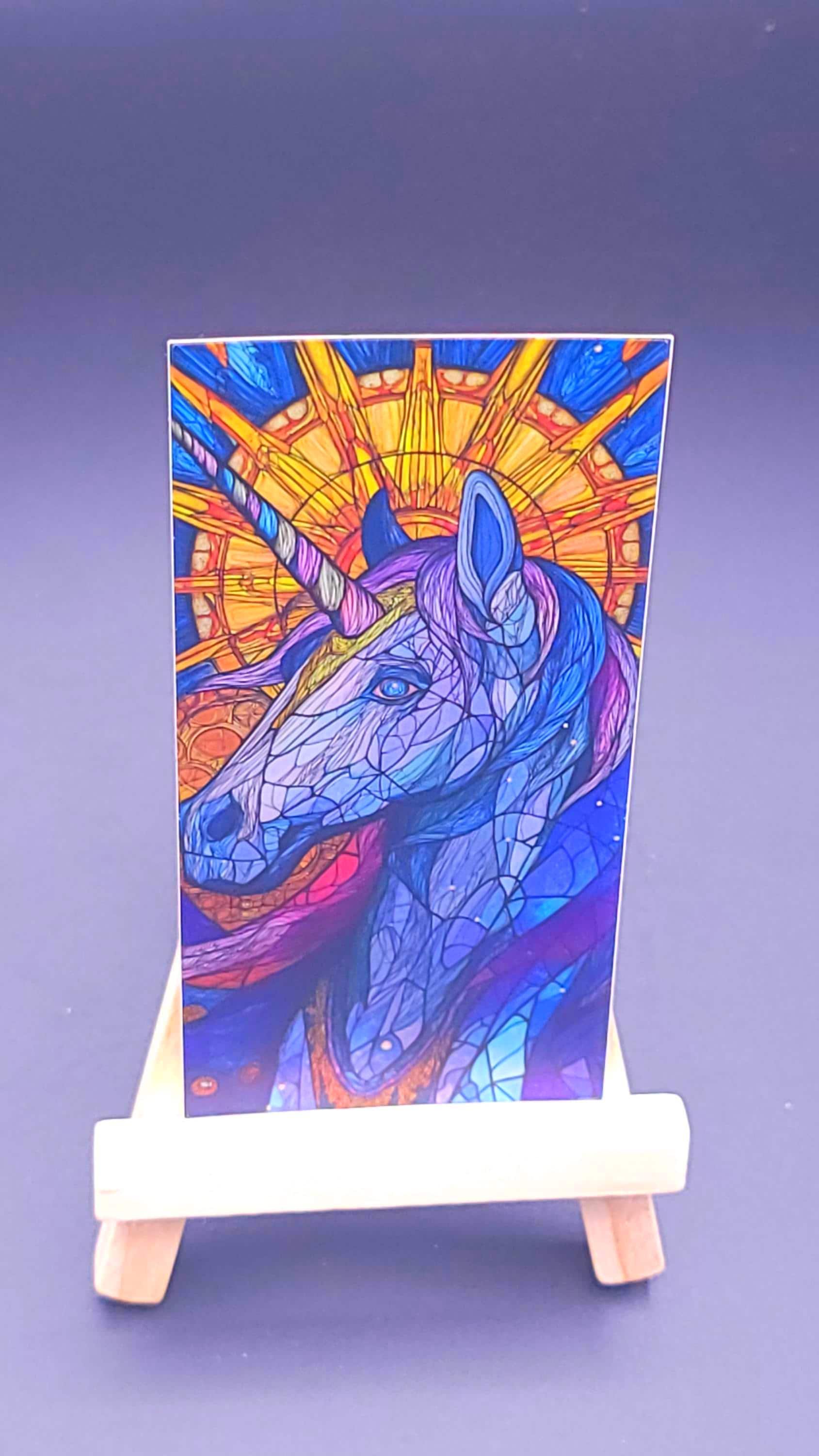 Holographic Unicorn Stickers: Fairy Tale Fantasy Art, Laptop Decals (Set of 4)