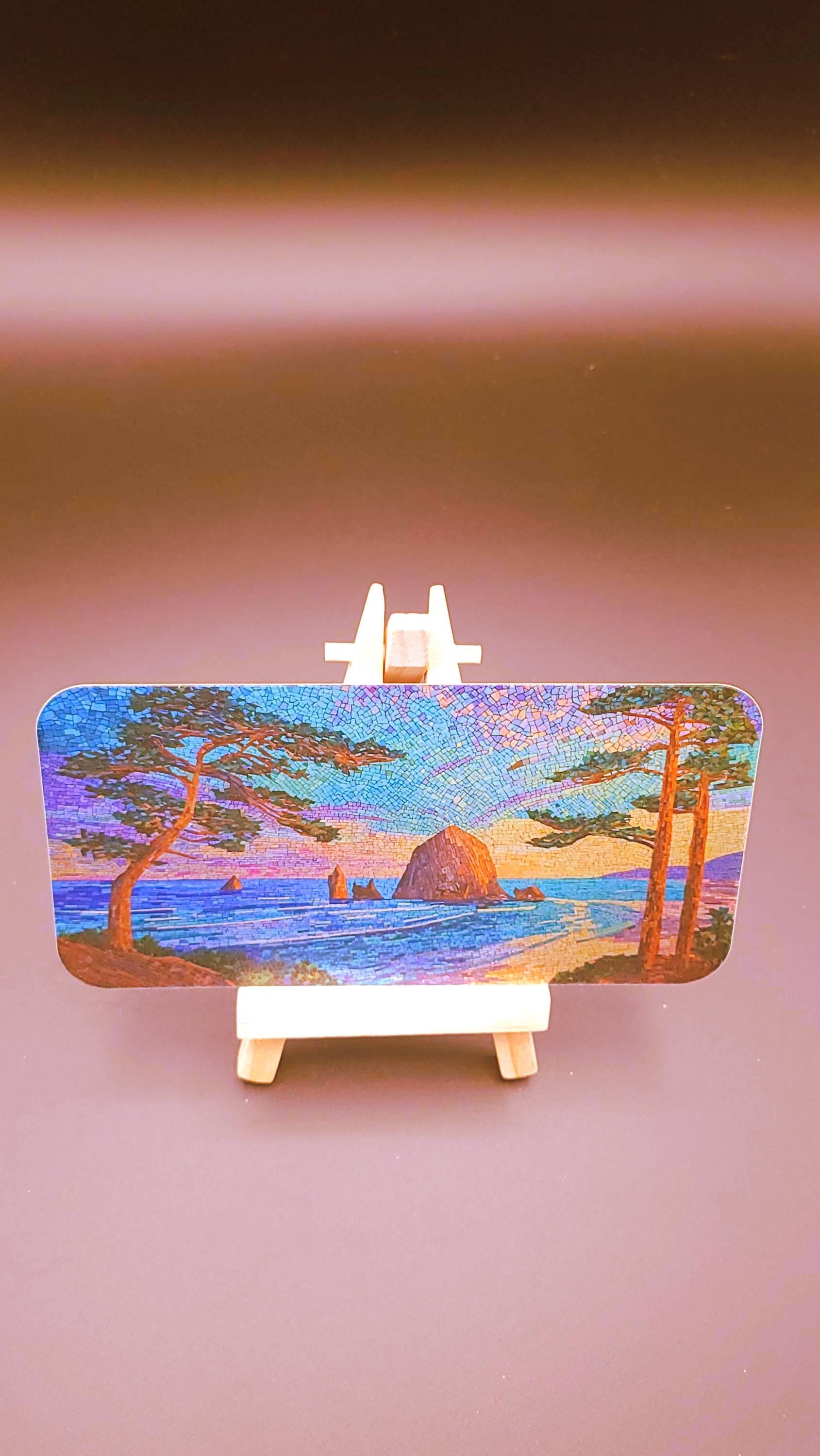 Holographic Oregon Nature Stickers: Crater Lake, Columbia River Gorge (Set of 4)