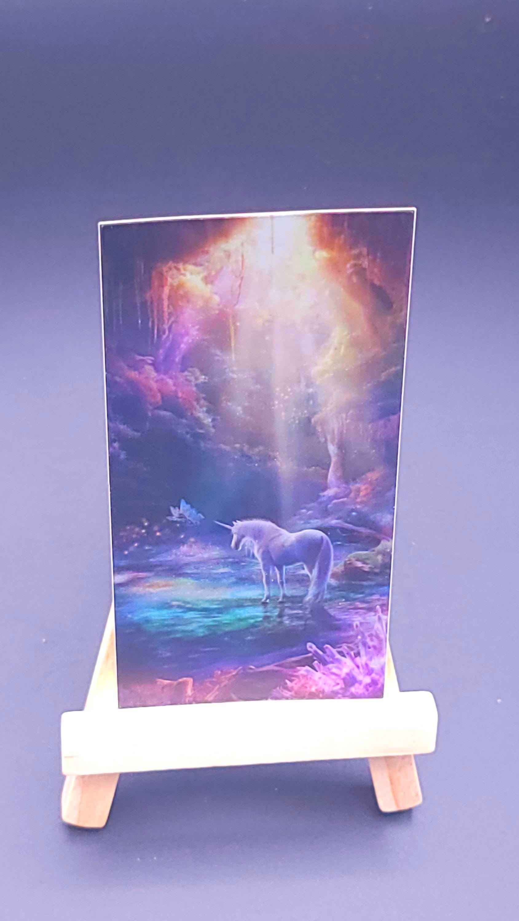 Holographic Unicorn Stickers: Fairy Tale Fantasy Art, Laptop Decals (Set of 4)