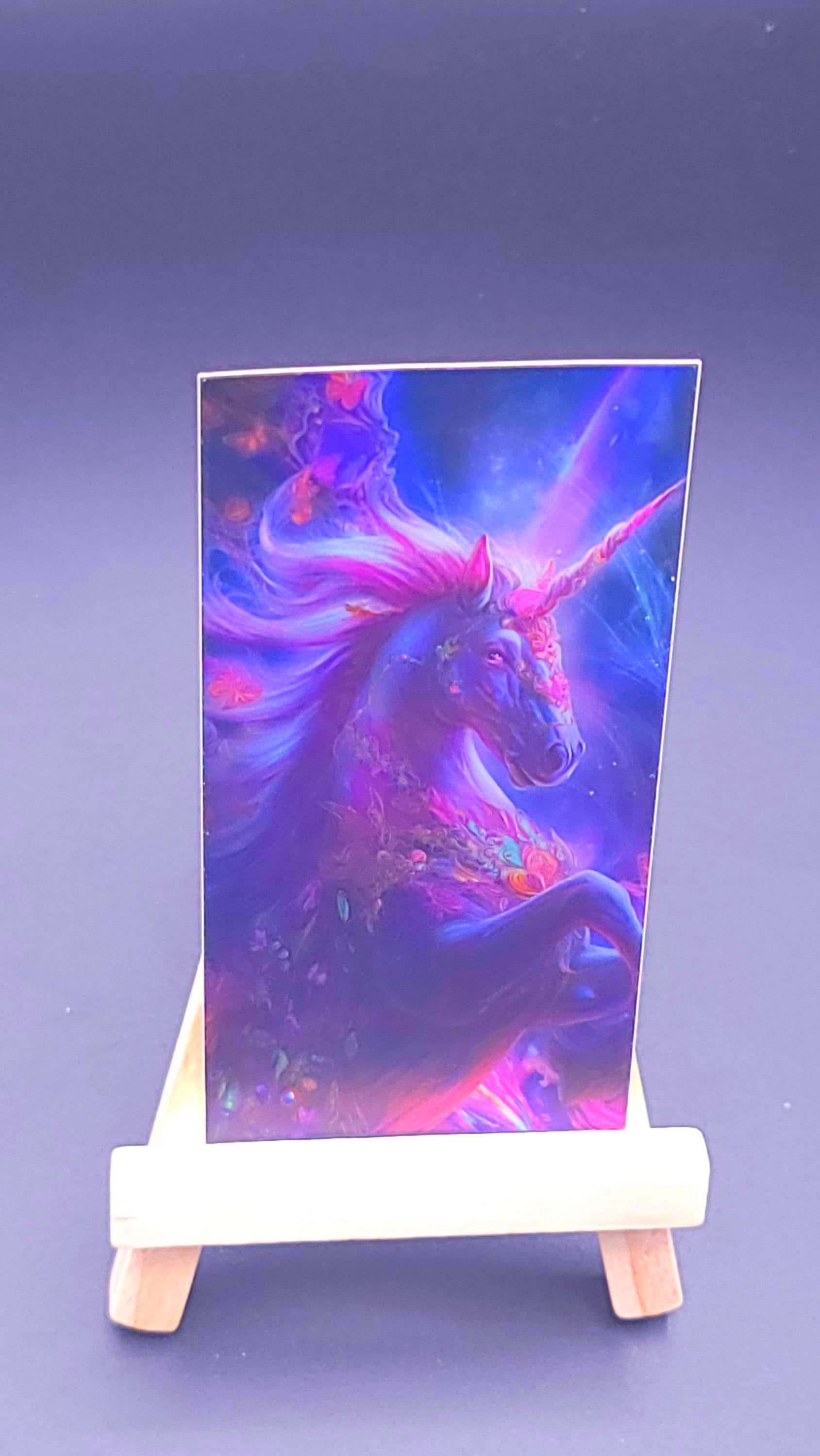 Holographic Unicorn Stickers: Fairy Tale Fantasy Art, Laptop Decals (Set of 4)