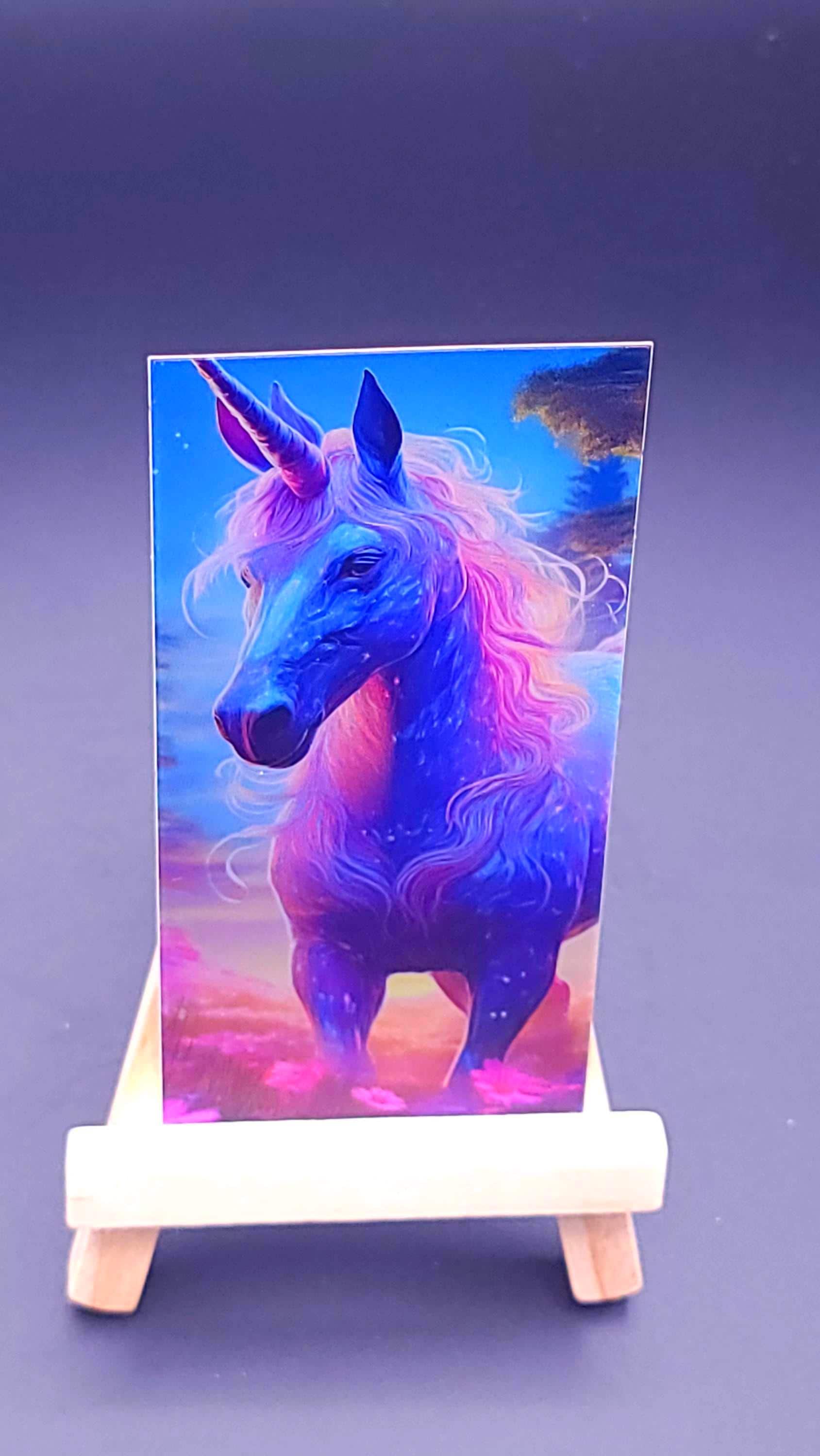 Holographic Unicorn Stickers: Fairy Tale Fantasy Art, Laptop Decals (Set of 4)