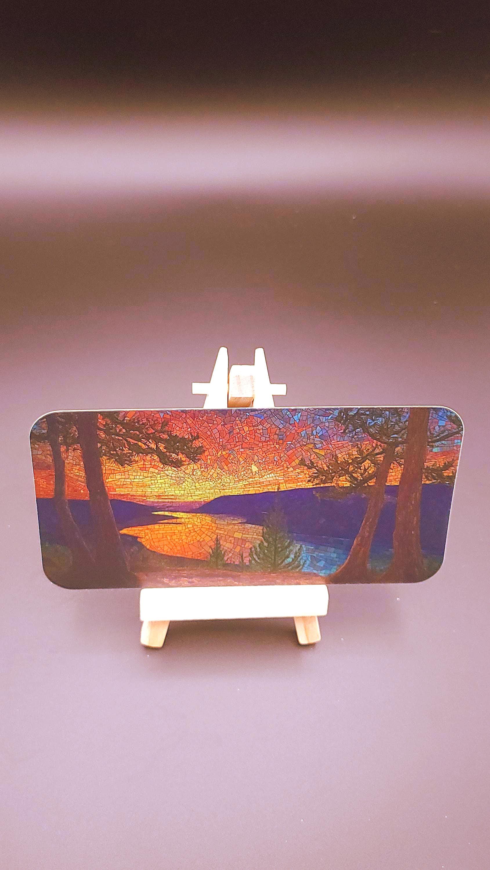 Holographic Oregon Nature Stickers: Crater Lake, Columbia River Gorge (Set of 4)