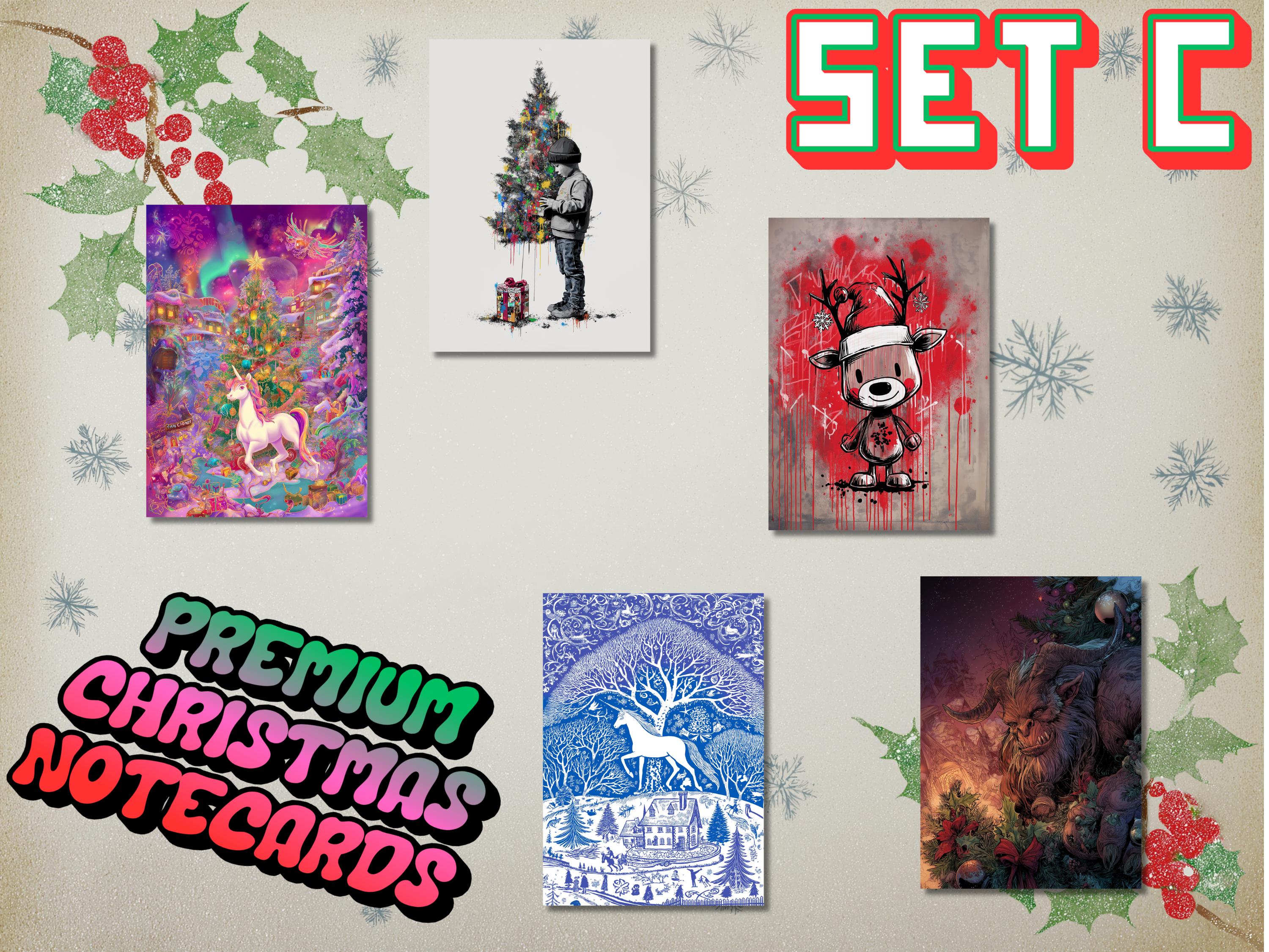 Unique Christmas Card Set, Art Print Quality, 15 Unique Designs, Custom Set Size