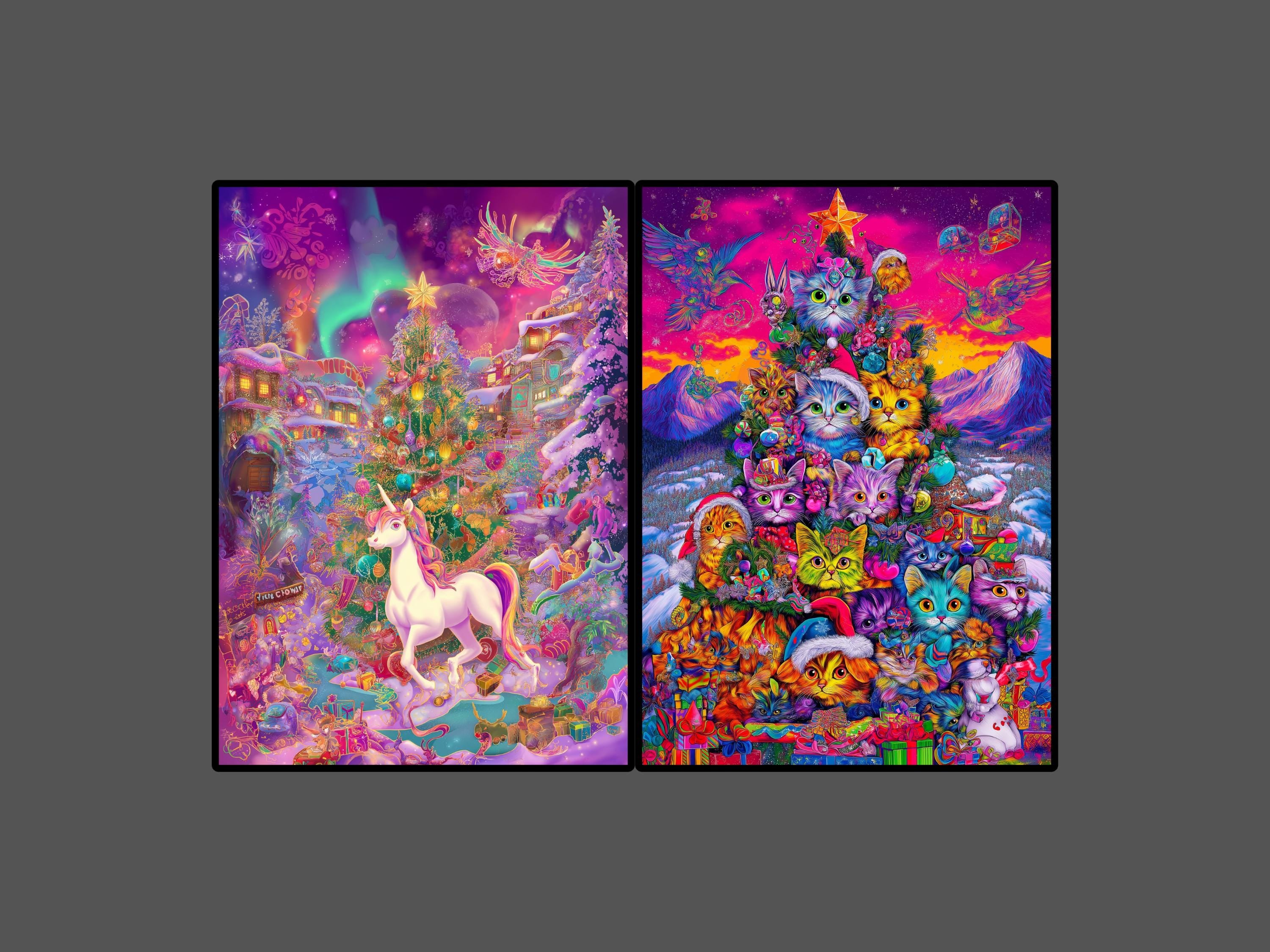 Unique Christmas Card Set, Art Print Quality, 15 Unique Designs, Custom Set Size