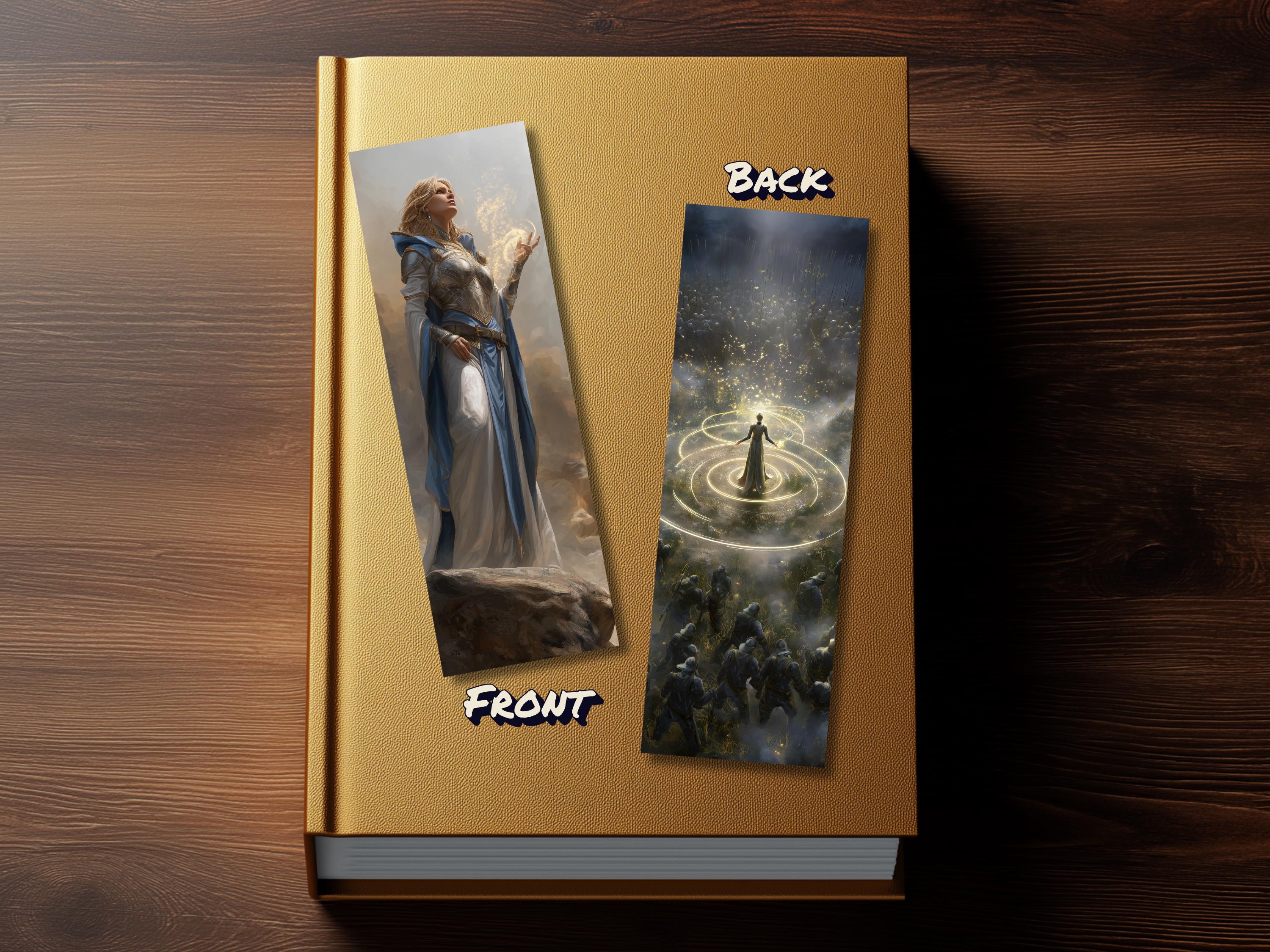 Fantasy Hero Bookmark Set (Set of 4), double sided, High Fantasy Bookmark, Premium Bookmarks