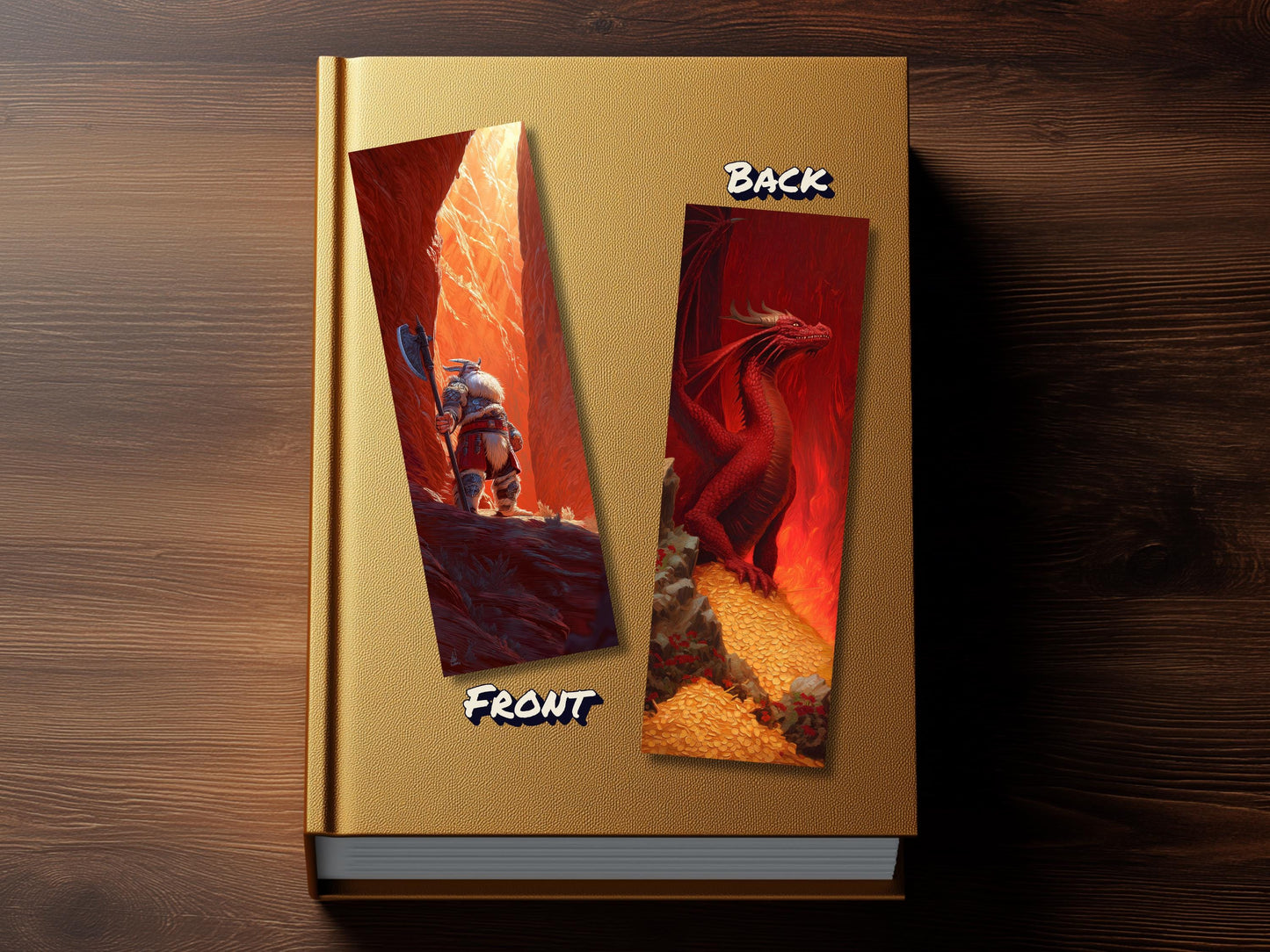 Fantasy Hero Bookmark Set (Set of 4), double sided, High Fantasy Bookmark, Premium Bookmarks