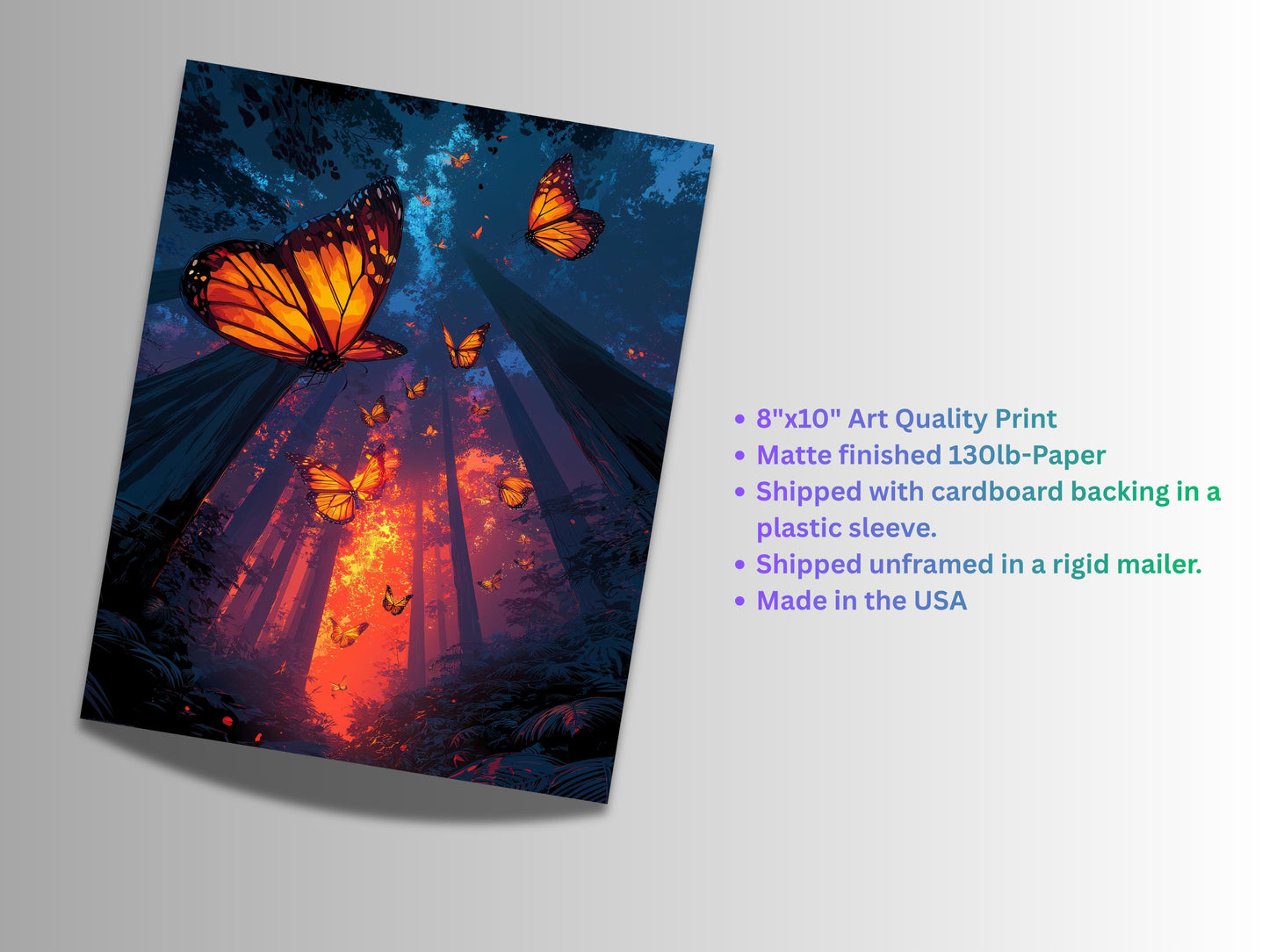 Colorful Abstract Art | Wall Decor | Butterfly Scene | “Sunset Flight” | Art Print