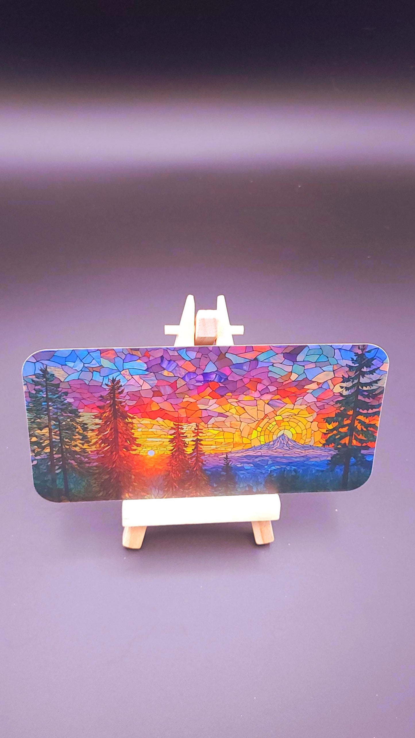 Holographic Oregon Nature Stickers: Crater Lake, Columbia River Gorge (Set of 4)