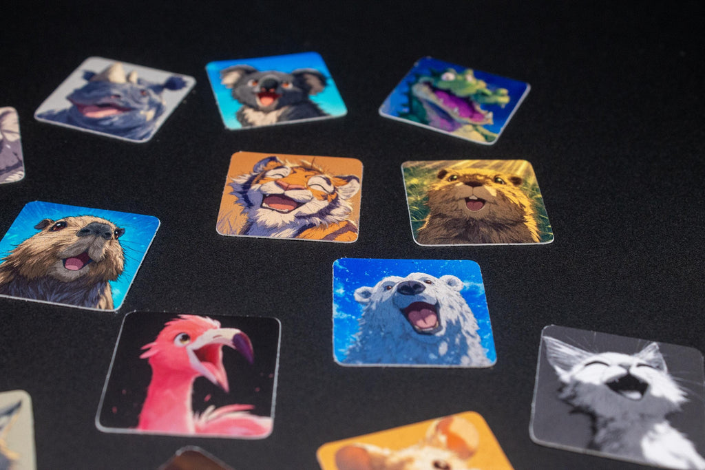 Cute Mini Anime Style Animal Stickers (Set of 20), 1x1 Inch