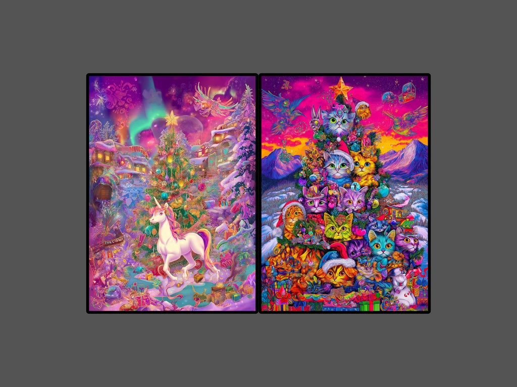 Unique Christmas Card Set, Art Print Quality, 15 Unique Designs, Custom Set Size