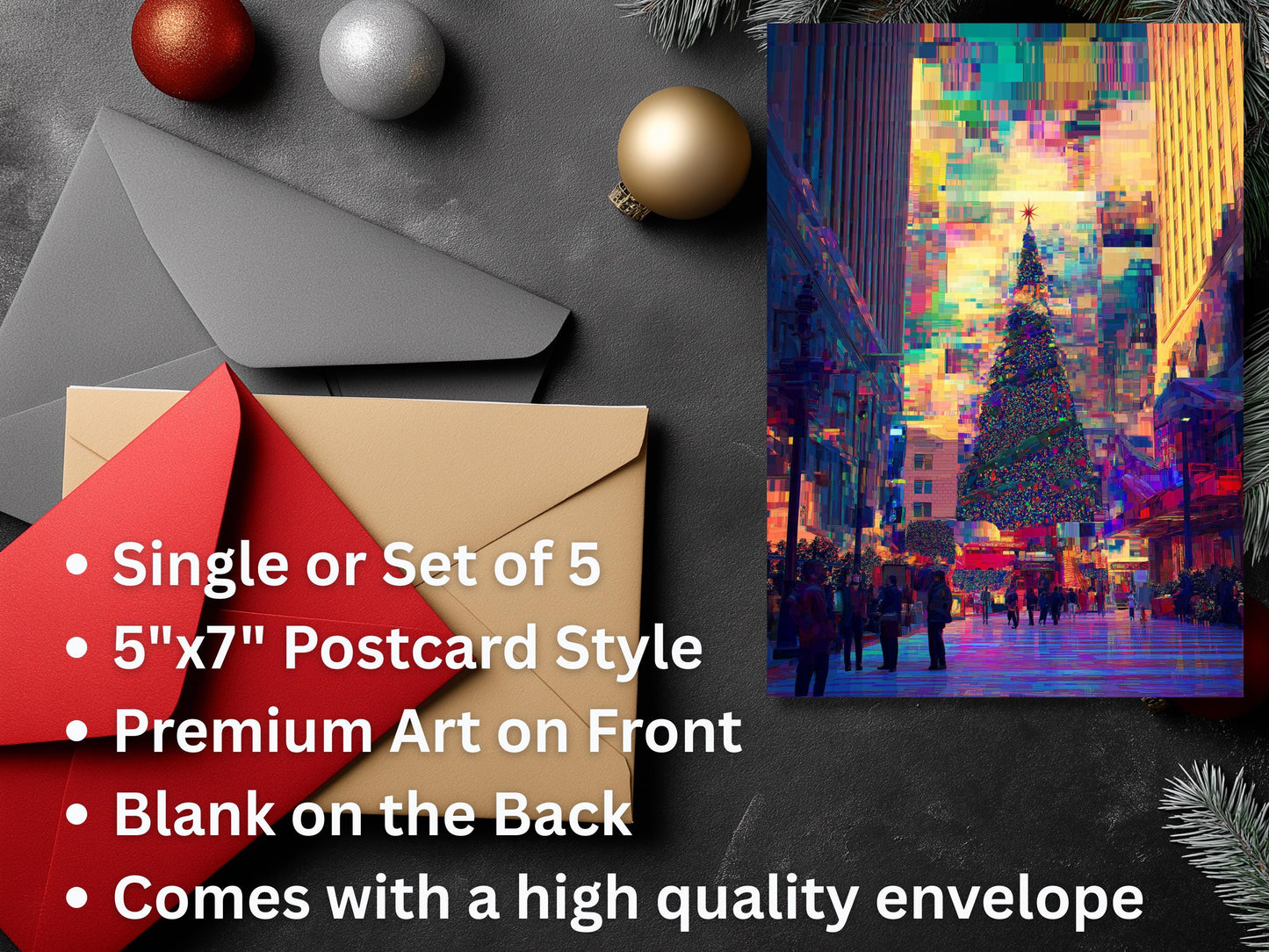 Art Print Christmas Card: Malfunctioning Christmas Design