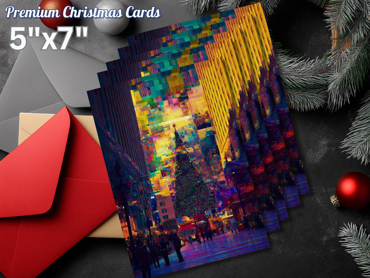 Art Print Christmas Card: Malfunctioning Christmas Design