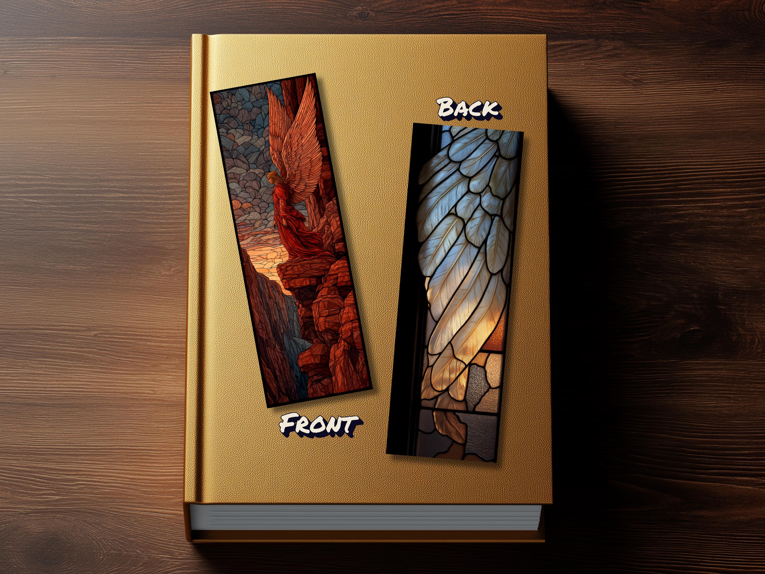 Bible Story Bookmark Set (Set of 4), double sided, High Fantasy Bookmark, Premium Bookmarks, Christian Bookmarks