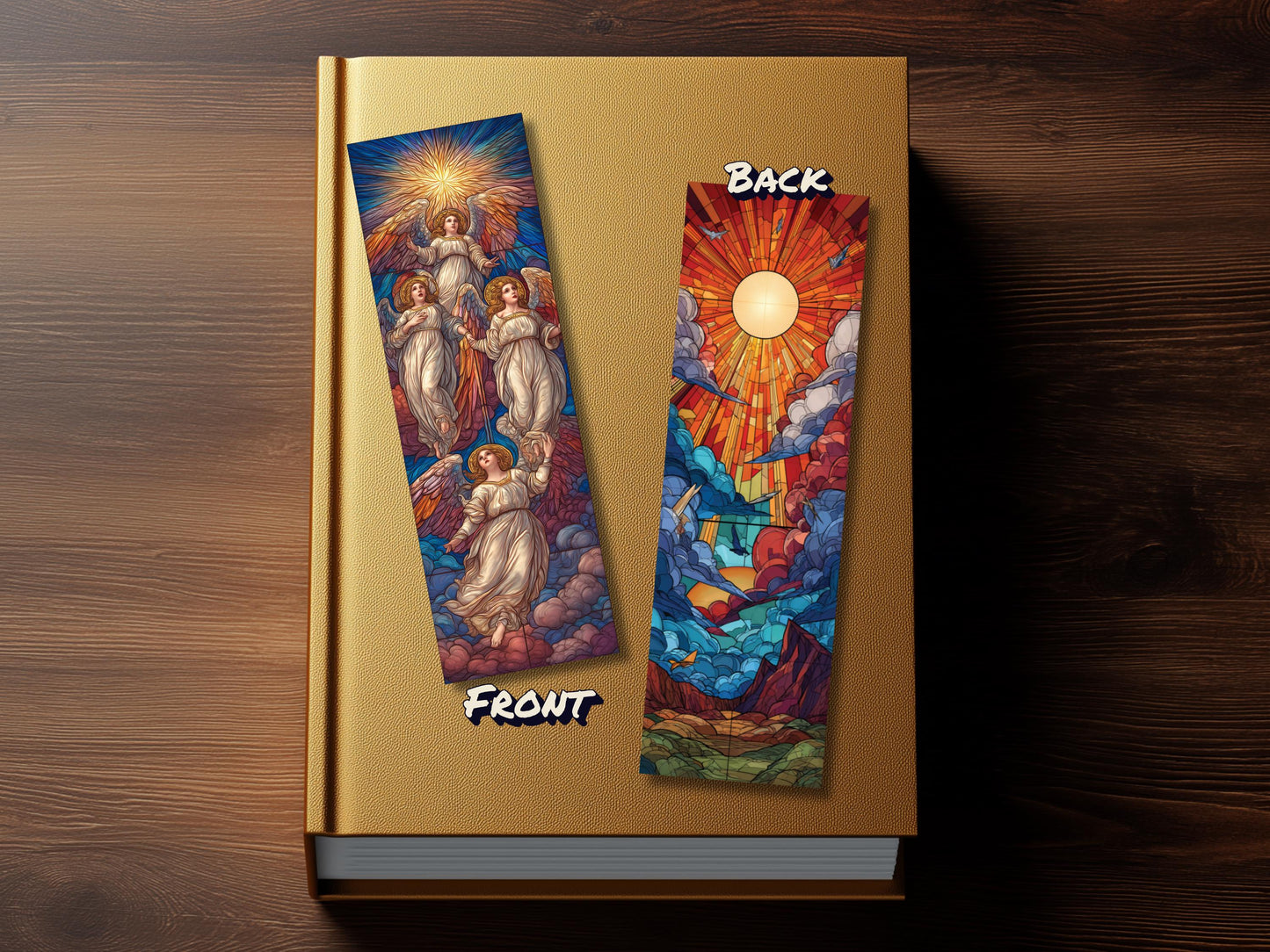 Stained Glass Bible Story Bookmark Set, Religious Art (Set of 4)