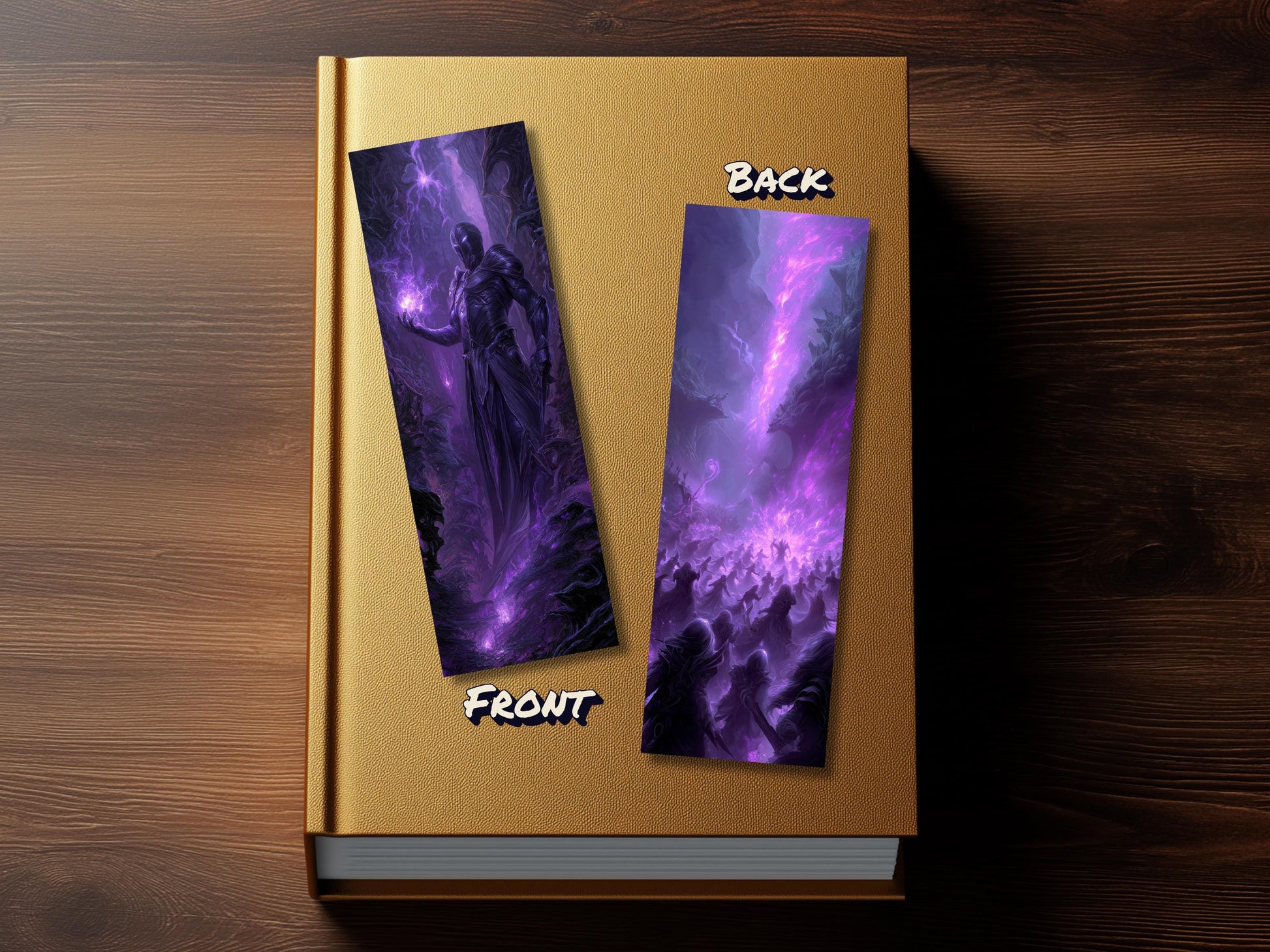 Fantasy Hero Bookmark Set (Set of 4), double sided, High Fantasy Bookmark, Premium Bookmarks