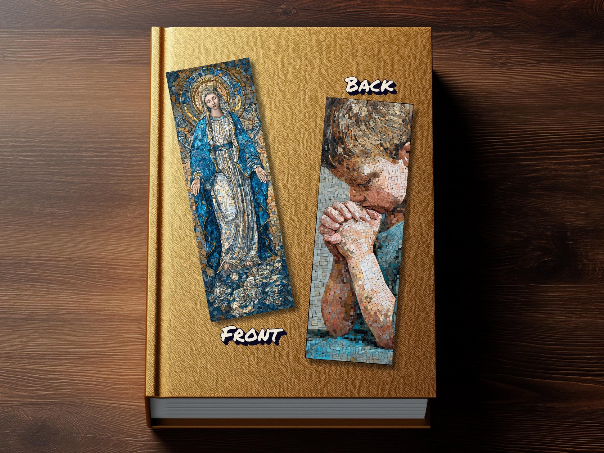 Stained Glass Bible Story Bookmark Set, Religious Art (Set of 4)