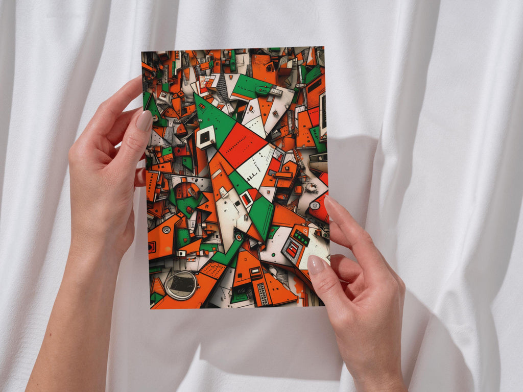 Colorful Abstract Geometric Art | Wall Decor | Cubist Shapes Illustration | “Urban Origami” | Art Print