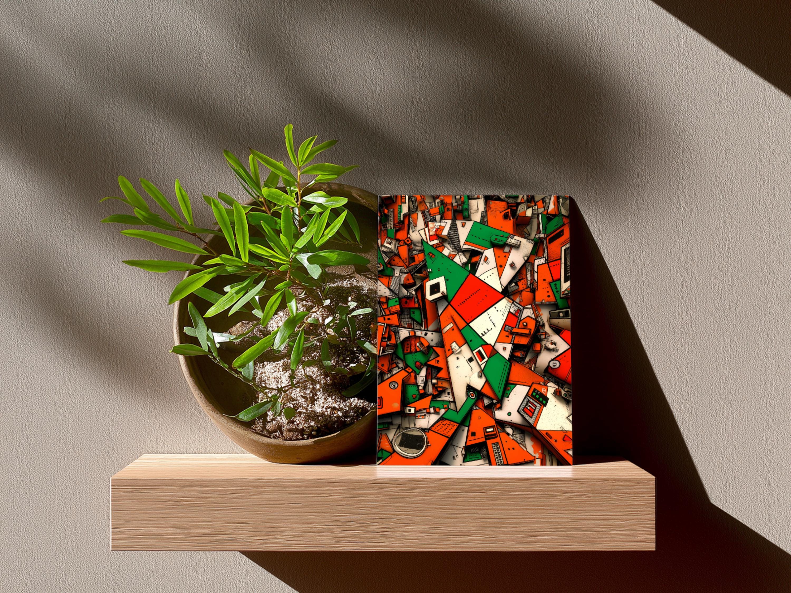 Colorful Abstract Geometric Art | Wall Decor | Cubist Shapes Illustration | “Urban Origami” | Art Print