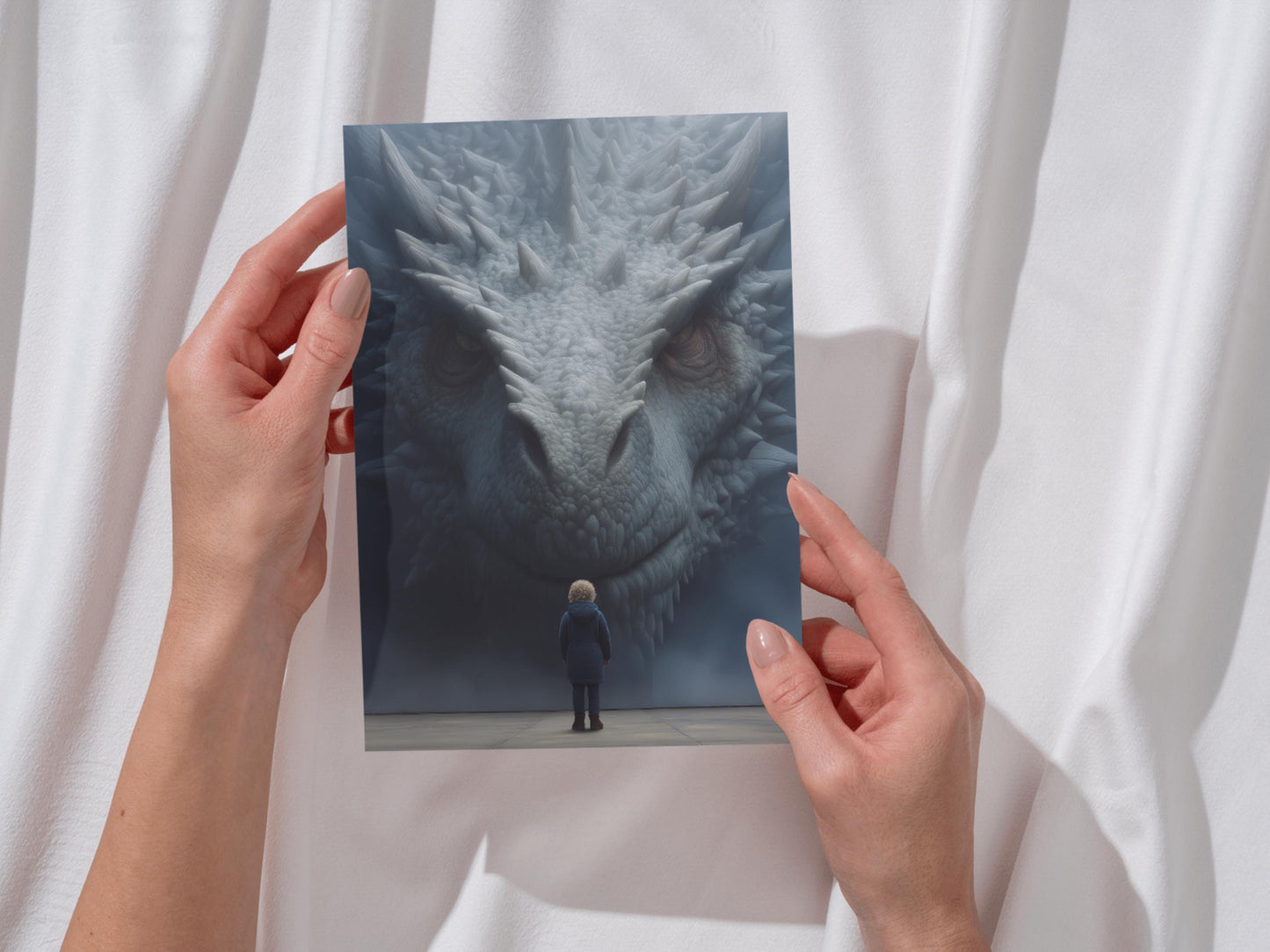 Colorful Fantasy Art | Wall Decor | Dragon Scene | “Facing Fear” | Art Print