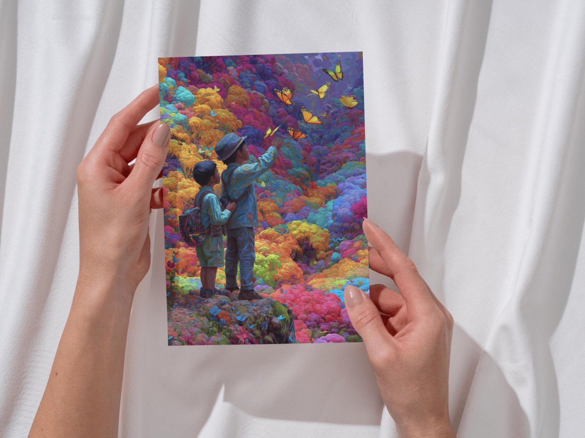 Colorful Abstract Art | Wall Decor | Butterfly Scene | “Flight of Innocence” | Art Print