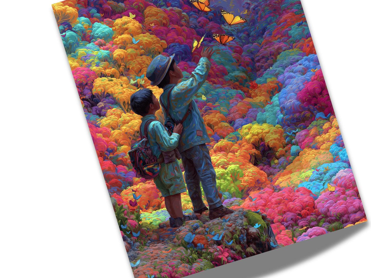 Colorful Abstract Art | Wall Decor | Butterfly Scene | “Flight of Innocence” | Art Print