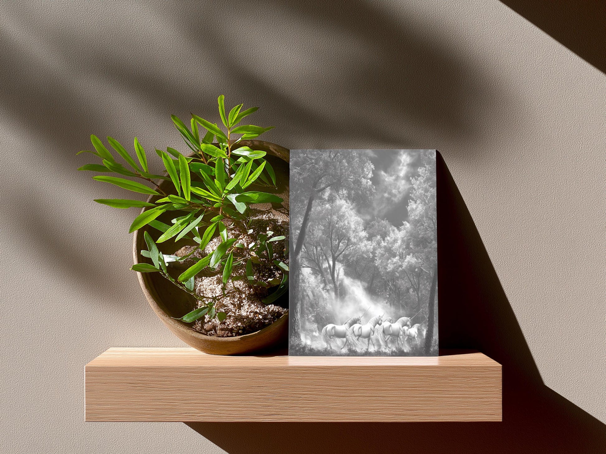 Stunning Fantasy Art | Wall Decor | Unicorn Scene | “Silver Grove” | Art Print