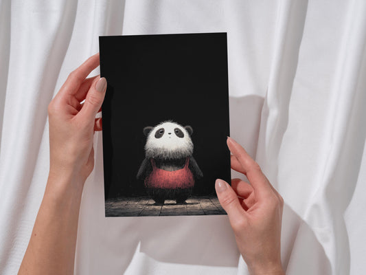 Colorful Fun Art | Wall Decor | Panda Scene | “In The Spotlight” | Art Print