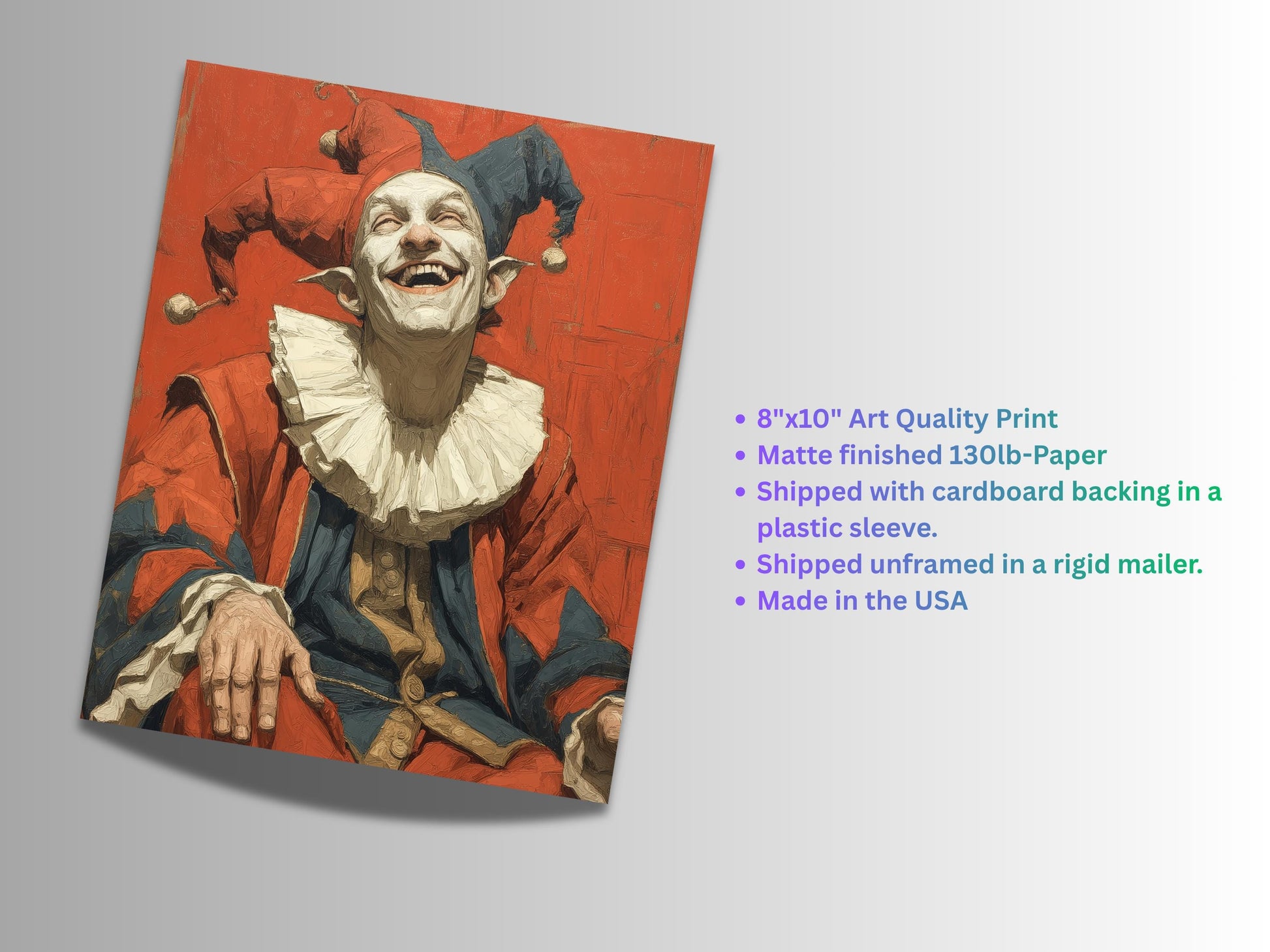 Colorful Fantasy Art | Wall Decor | Hero Scene | “King's Fool” | Art Print