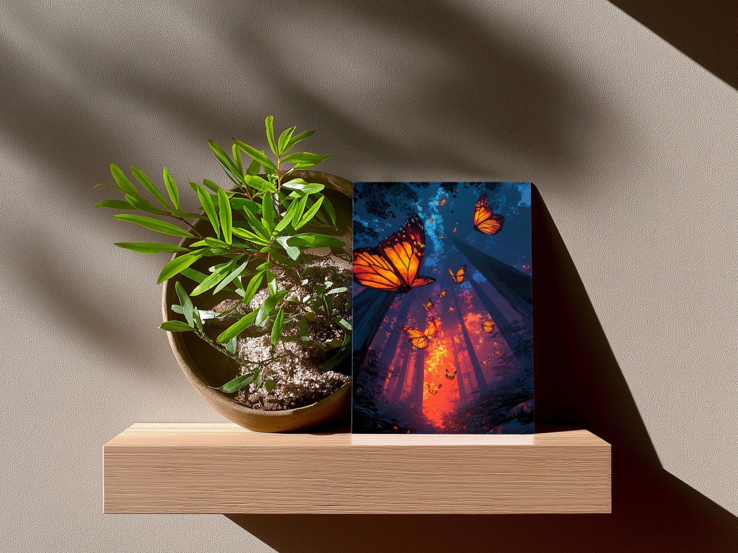 Colorful Abstract Art | Wall Decor | Butterfly Scene | “Sunset Flight” | Art Print