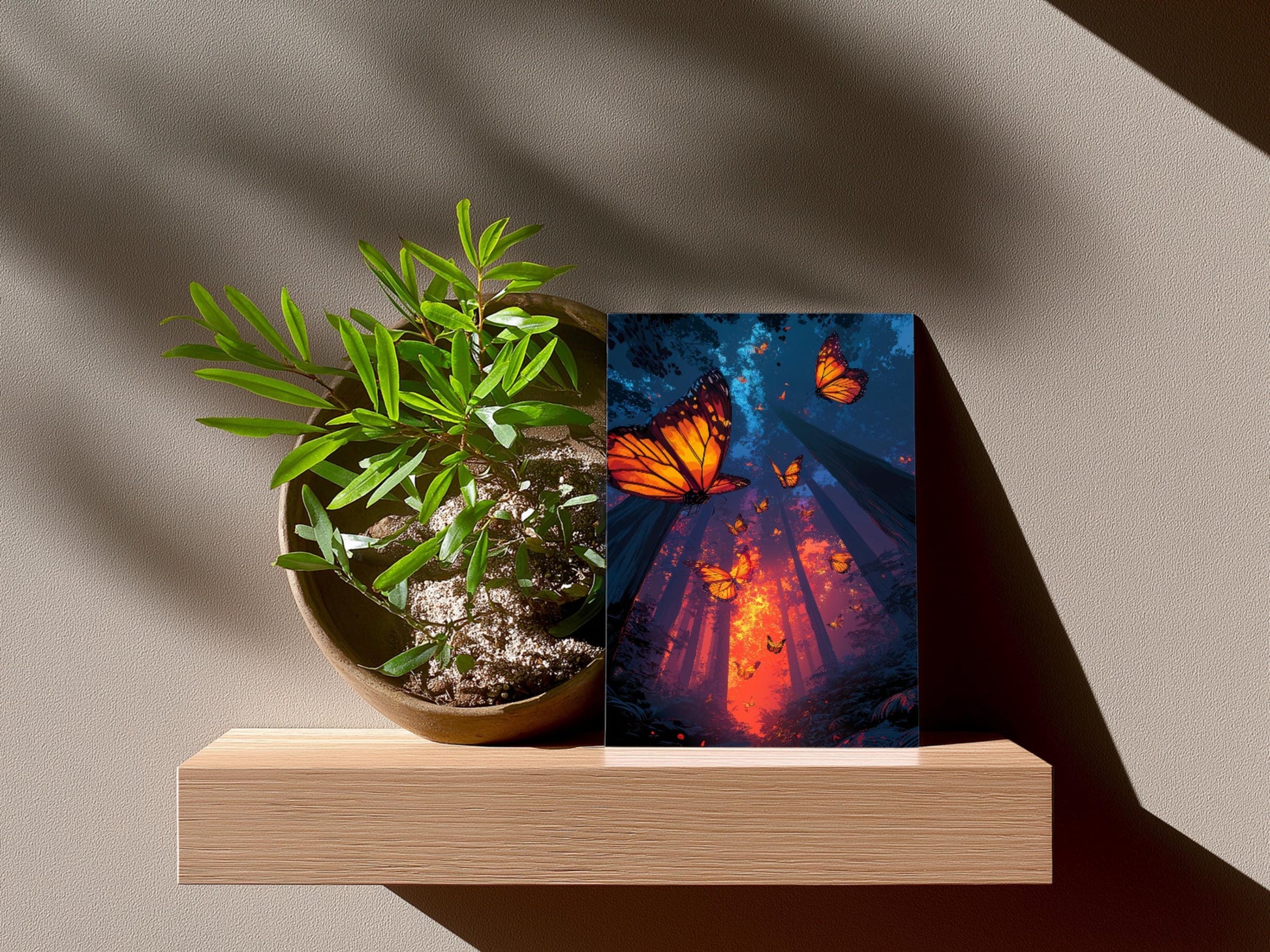 Colorful Abstract Art | Wall Decor | Butterfly Scene | “Sunset Flight” | Art Print